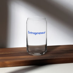 Entrepreneur Can-shaped glass