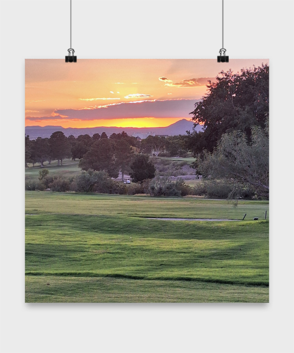 Golf Course Sunset sign