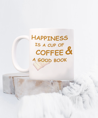 Happiness is a Cup of Coffee and a Good Book Mug