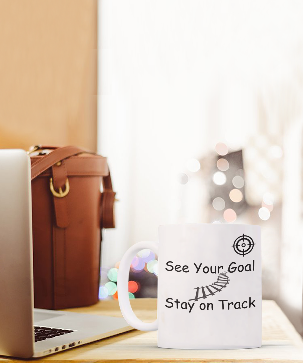 See Your Goal and Stay on Track mug