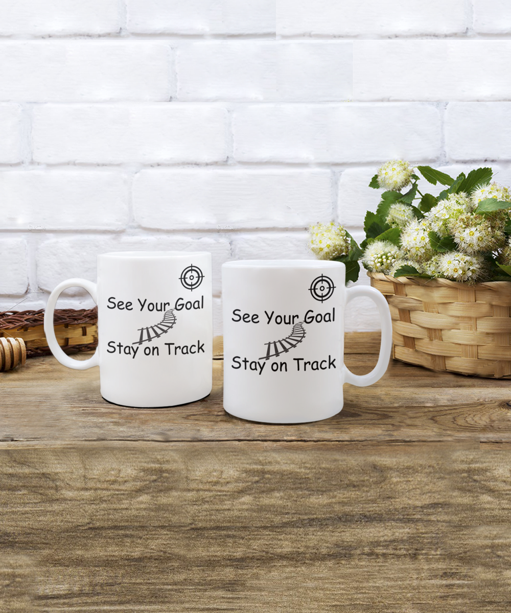 See Your Goal and Stay on Track mug