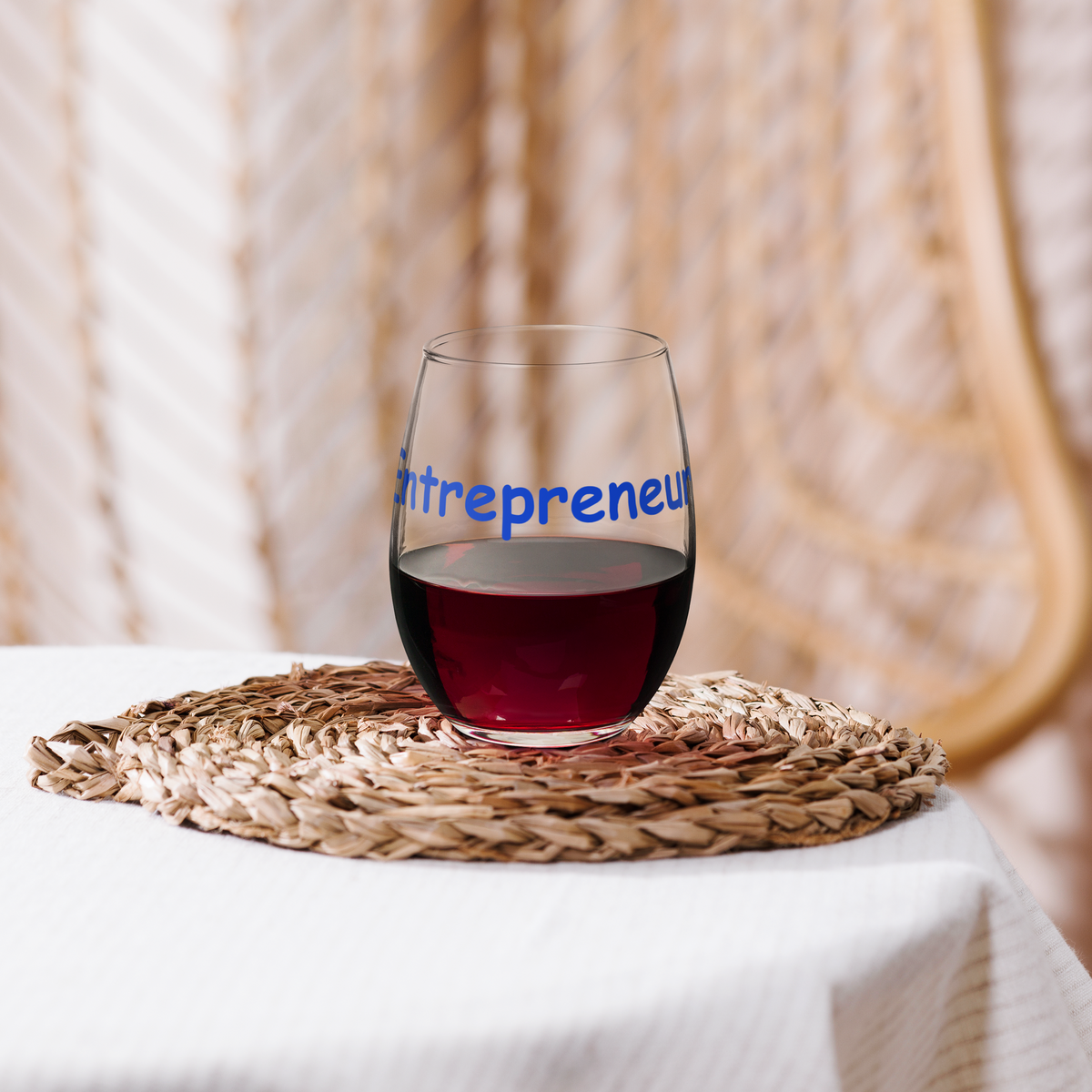 Entrepreneur Stemless wine glass