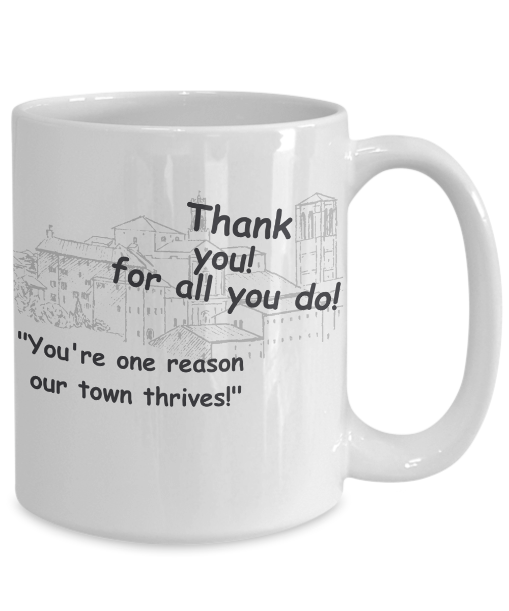 Small Town Thank You Mug