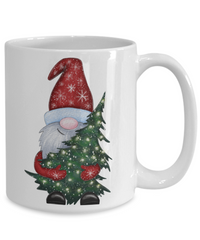 Christmas Tree Delivering Gnome mug