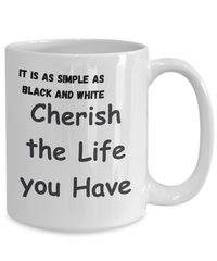 Simple as Black and White mug