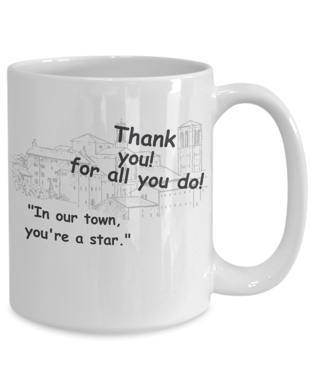 Small Town Thank You Mug