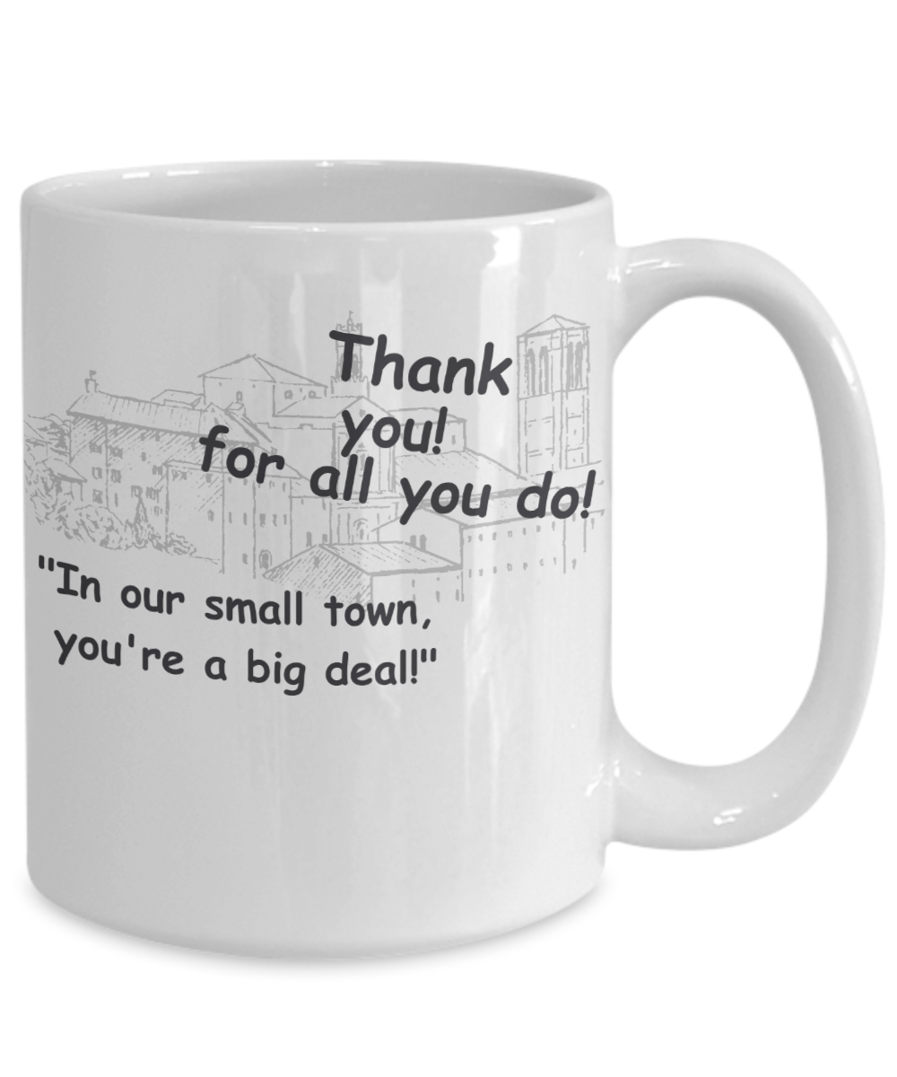 Small Town Thank You Mugs