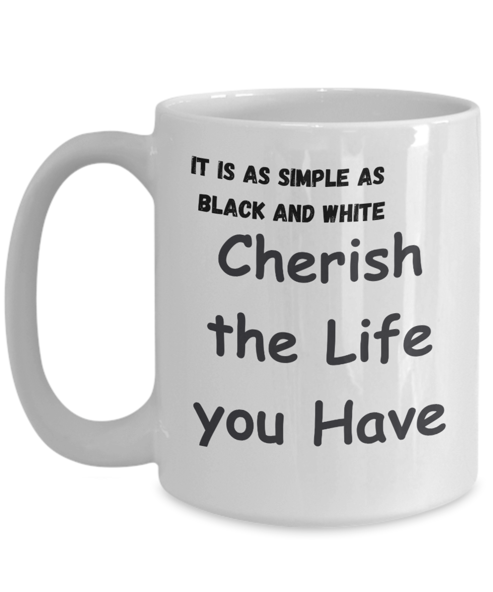 Simple as Black and White mug