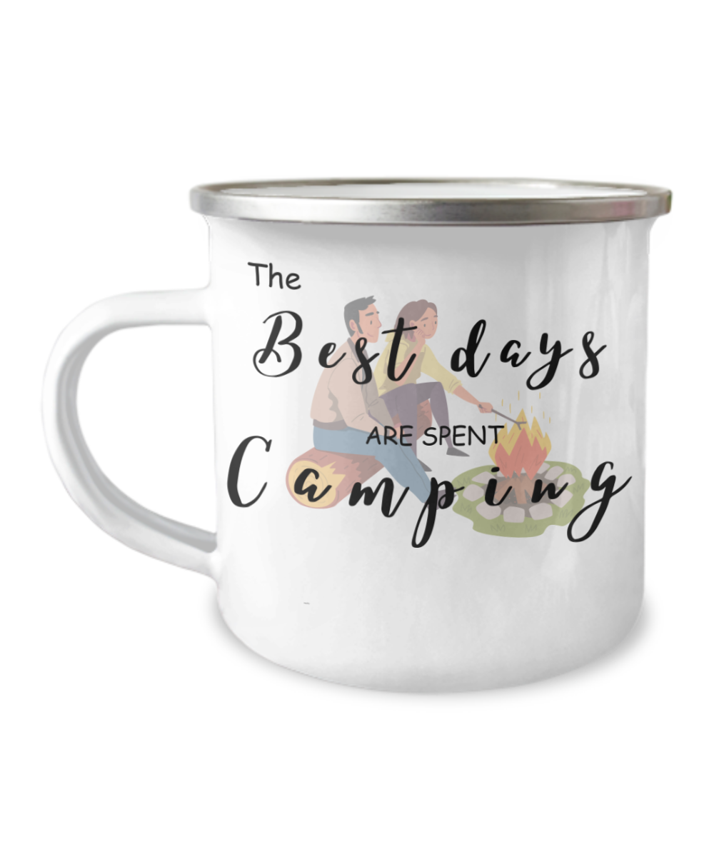 The Best Days are Spent Camping campers mug