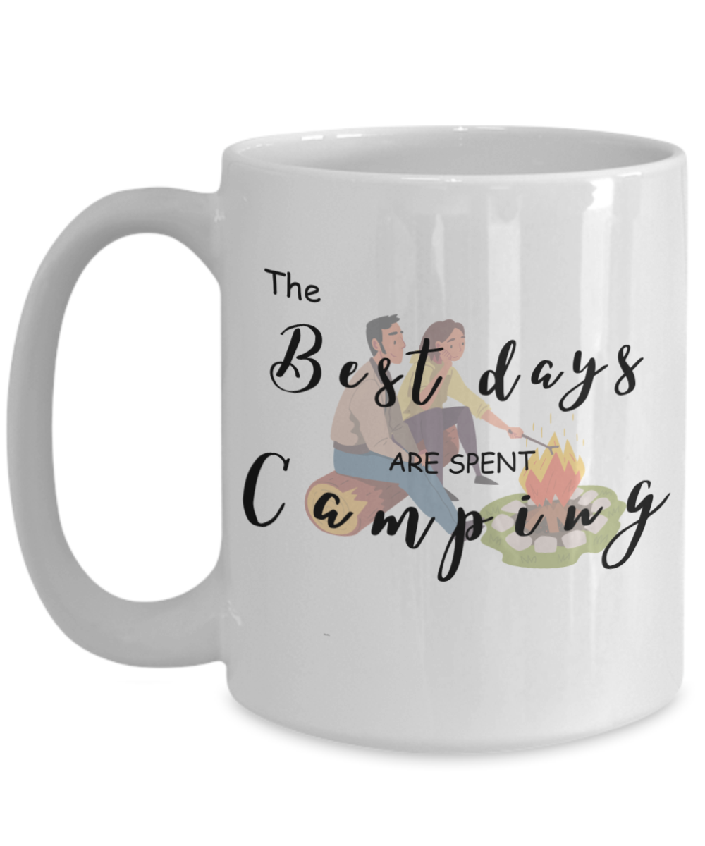 The Best Days are Spent Camping mug