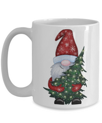 Christmas Tree Delivering Gnome mug