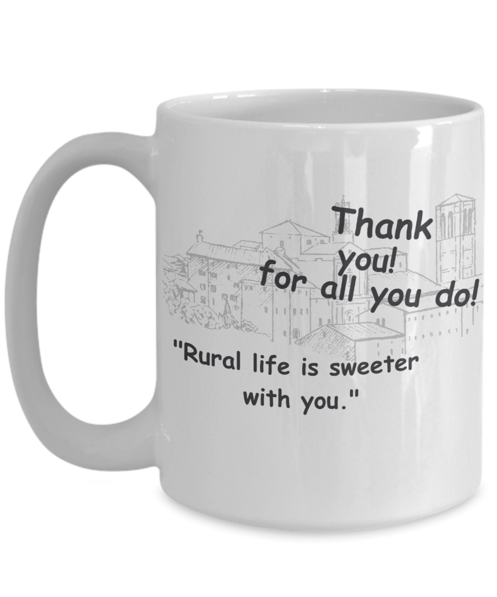 Small Town Thank You Mug