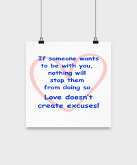 Love Knows No Excuses Poster