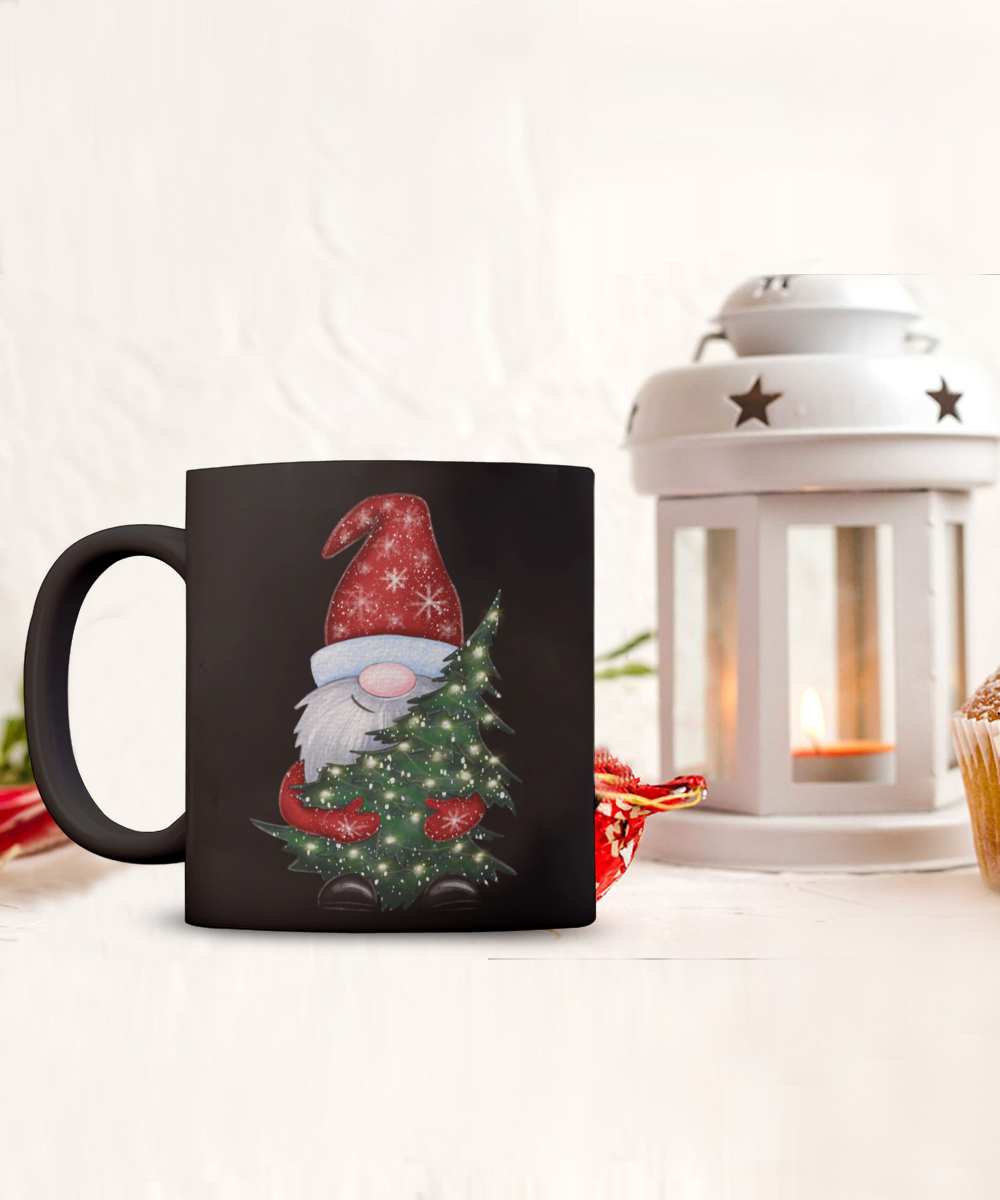 Christmas Tree Delivering Gnome mug