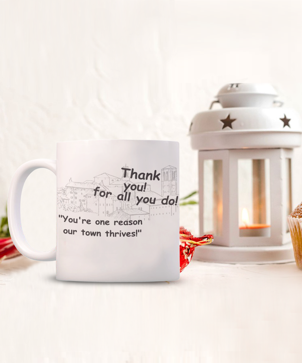 Small Town Thank You Mug