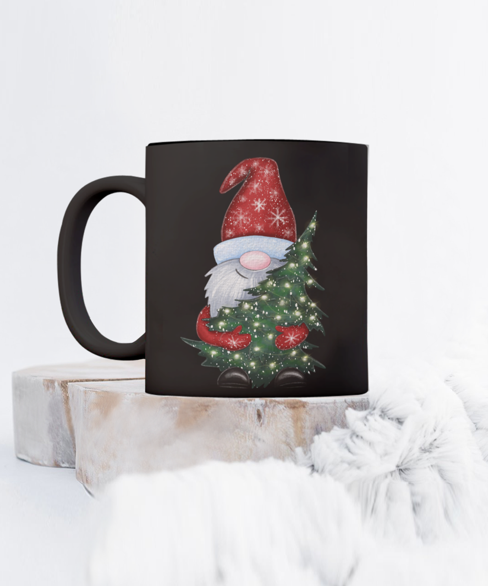 Christmas Tree Delivering Gnome mug