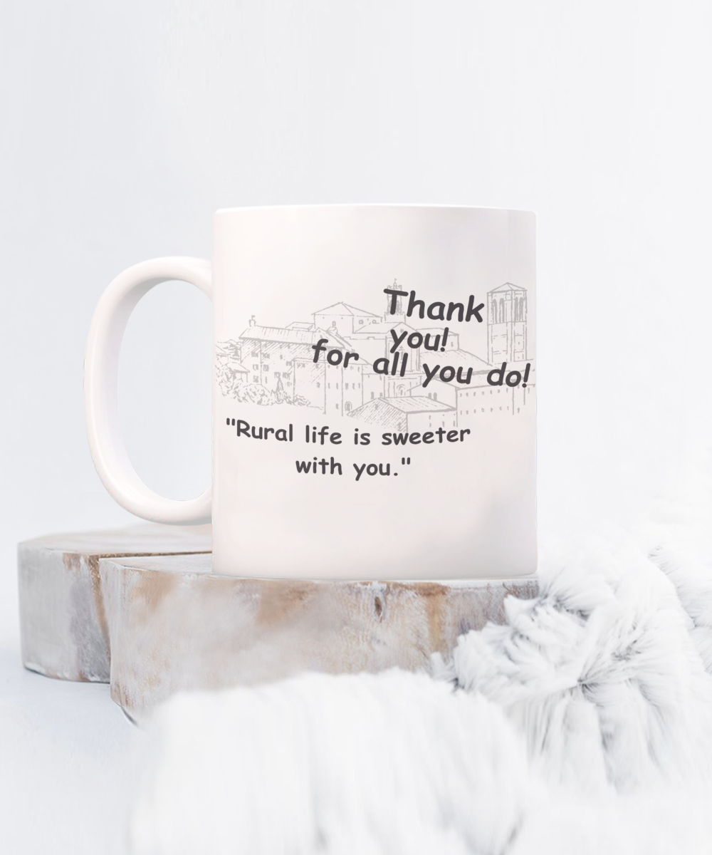 Small Town Thank You Mug