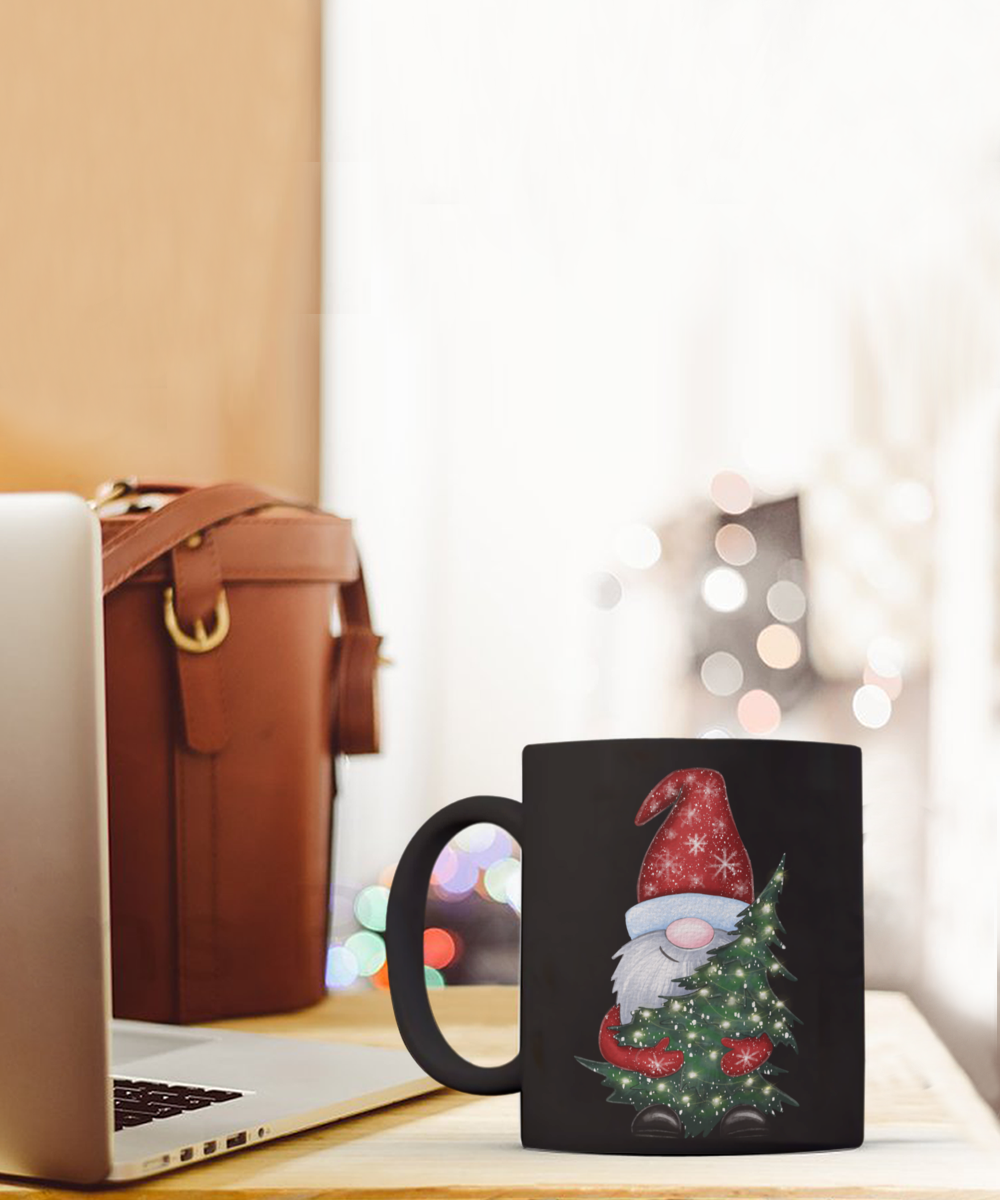 Christmas Tree Delivering Gnome mug