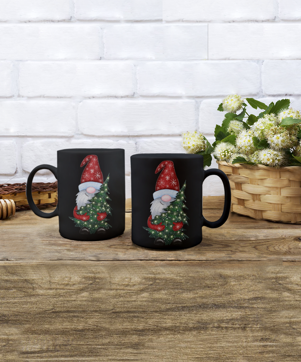 Christmas Tree Delivering Gnome mug